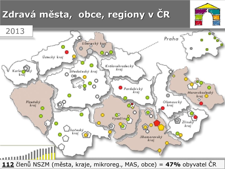 členů NSZM (města, kraje,