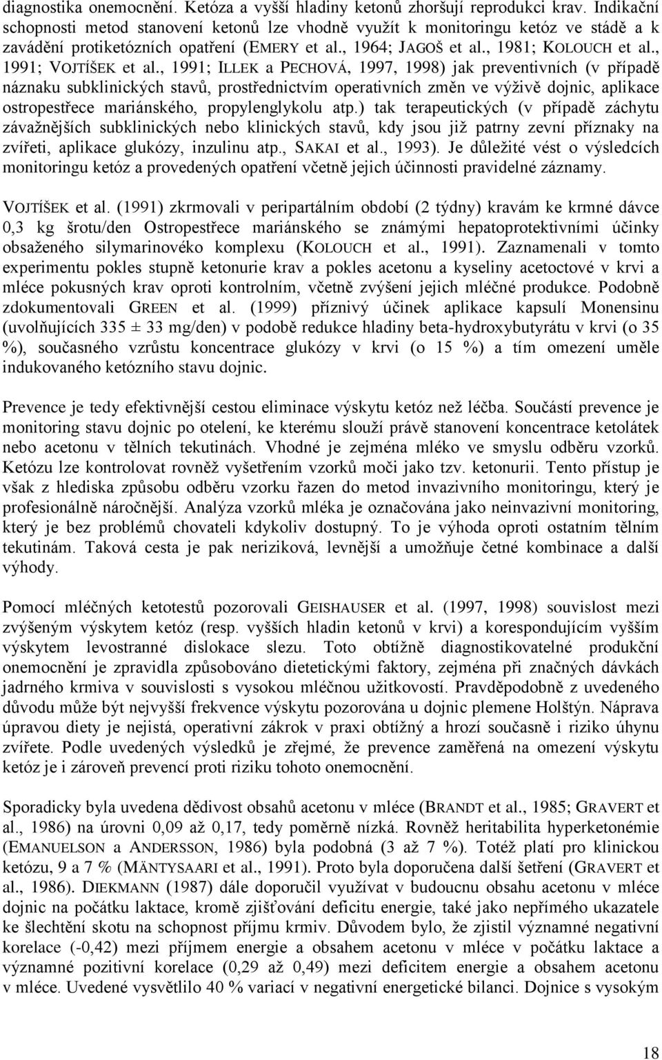 , 1991; VOJTÍŠEK et al.