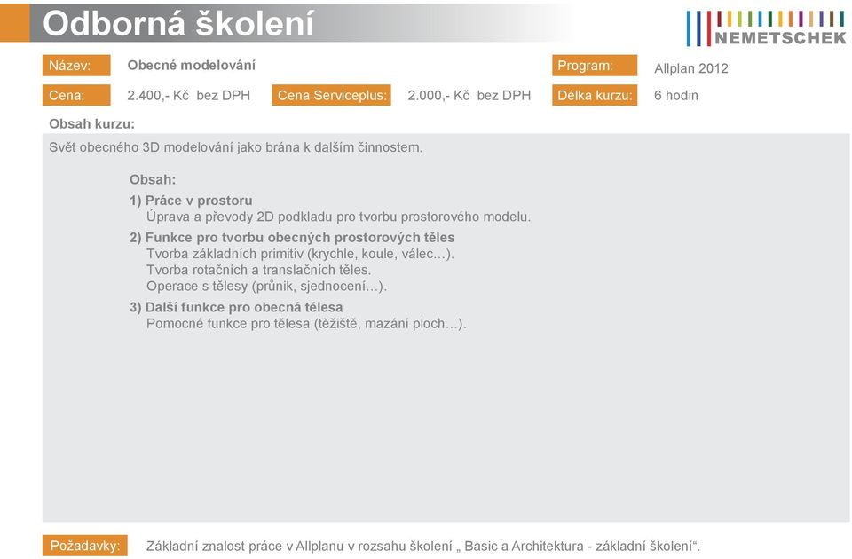 1) Práce v prostoru Úprava a převody 2D podkladu pro tvorbu prostorového modelu.