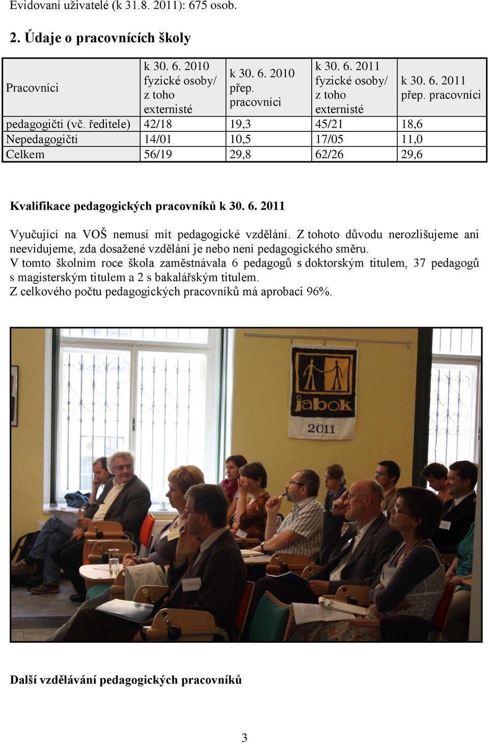 Z tohoto důvodu nerozlišujeme ani neevidujeme, zda dosažené vzdělání je nebo není pedagogického směru.