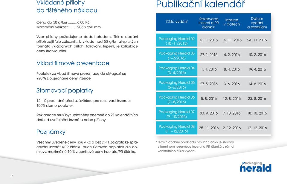 U vkladu nad 50 g/ks, atypických formátů vkládaných příloh, foliování, lepení, je kalkulace ceny individuální.