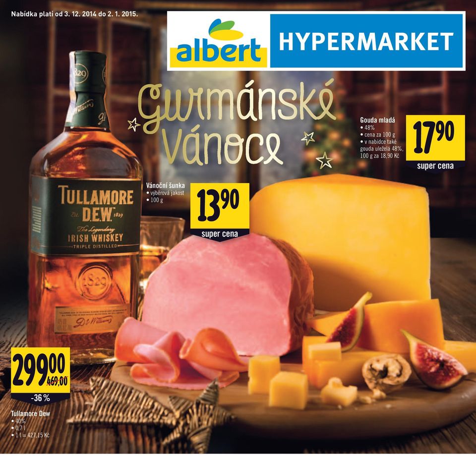 Gouda mladá 48% cena za 100 g v nabídce také gouda uleželá