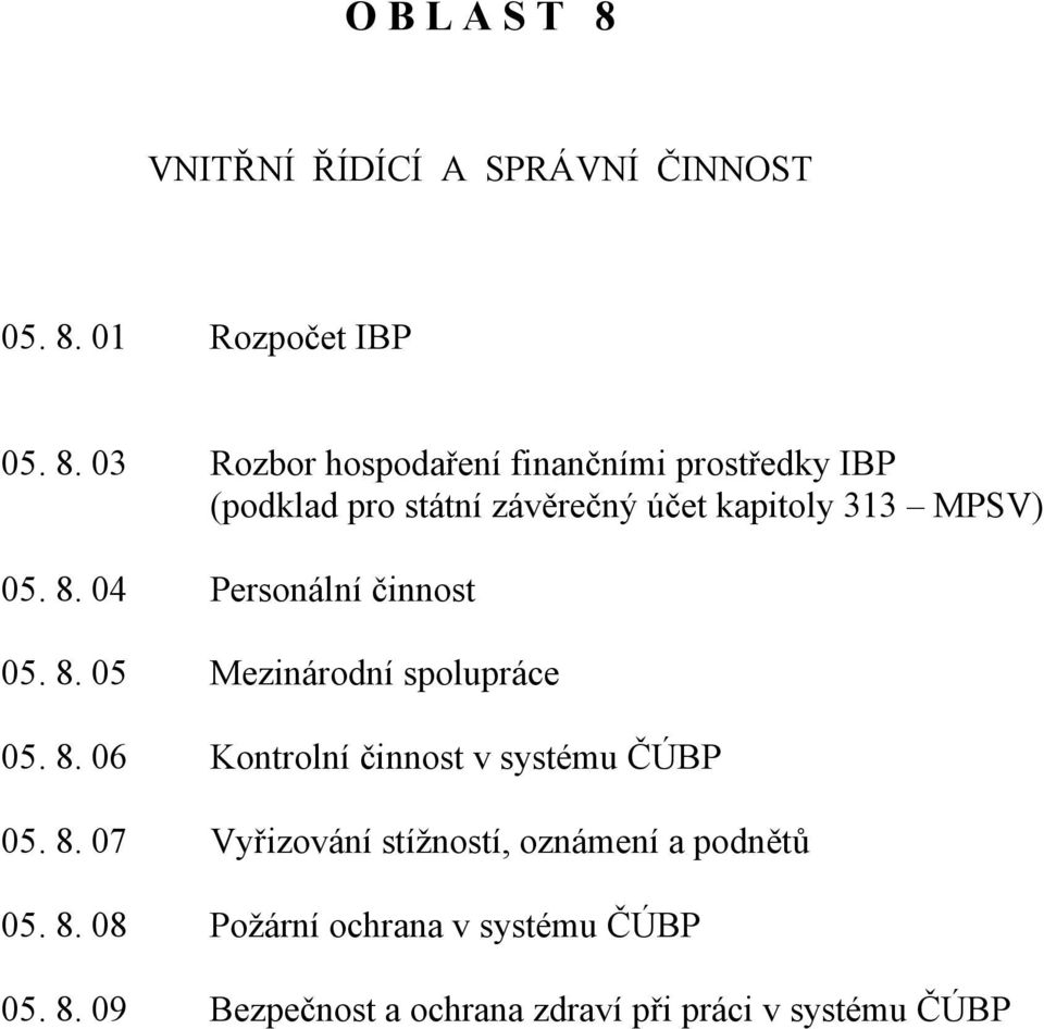 01 Rozpočet IBP 05. 8.