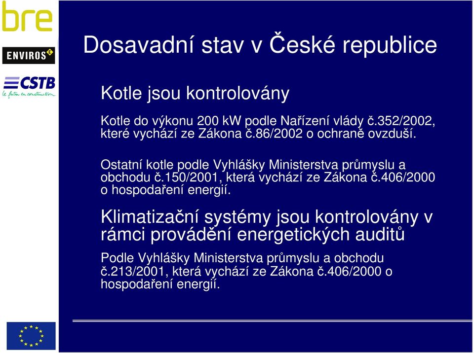 Ostatní kotle podle Vyhlášky Ministerstva průmyslu a obchodu č.150/2001, která vychází ze Zákona č.