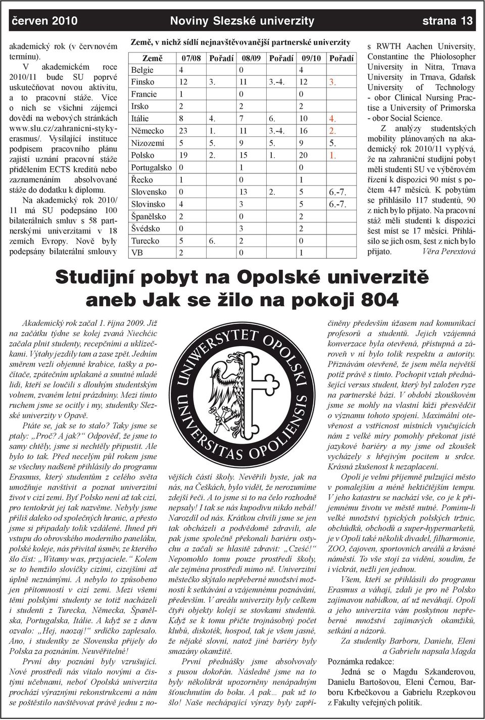 Vysílající instituce podpisem pracovního plánu zajistí uznání pracovní stáže přidělením ECTS kreditů nebo zaznamenáním absolvované stáže do dodatku k diplomu.