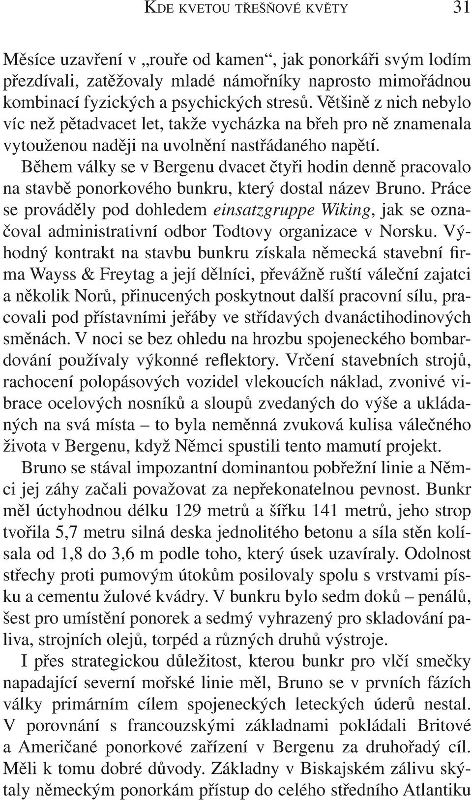 Během války se v Bergenu dvacet čtyři hodin denně pracovalo na stavbě ponorkového bunkru, který dostal název Bruno.