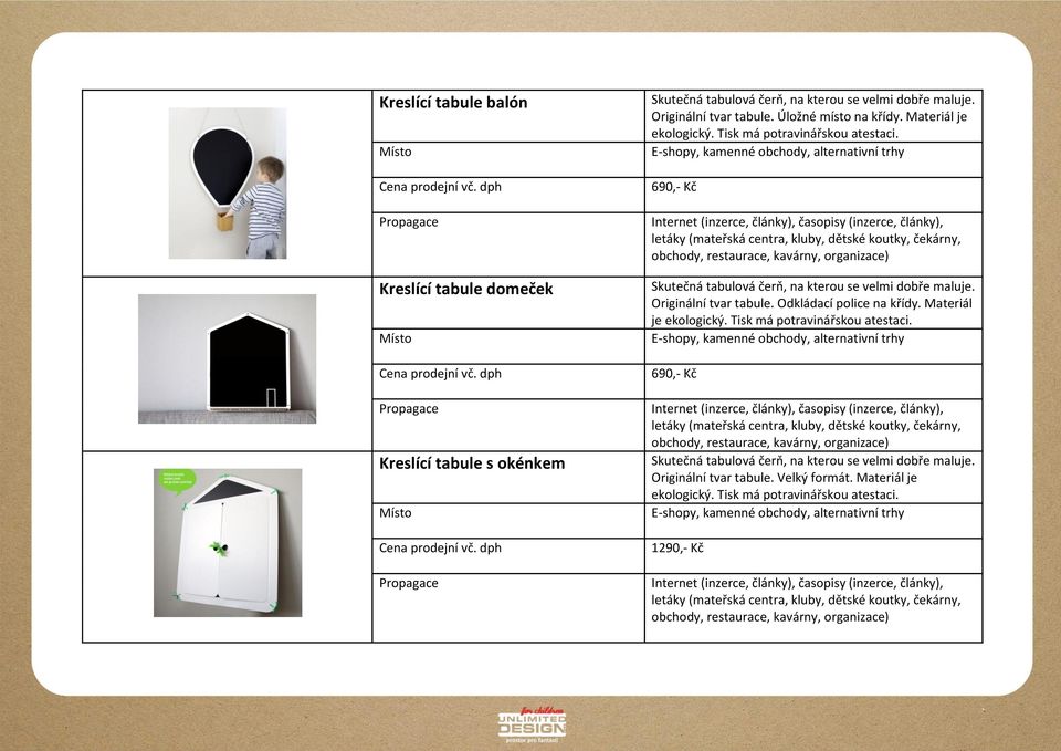Originální tvar tabule. Odkládací police na křídy.  Originální tvar tabule. Velký formát. Materiál je ekologický. Tisk má potravinářskou atestaci.