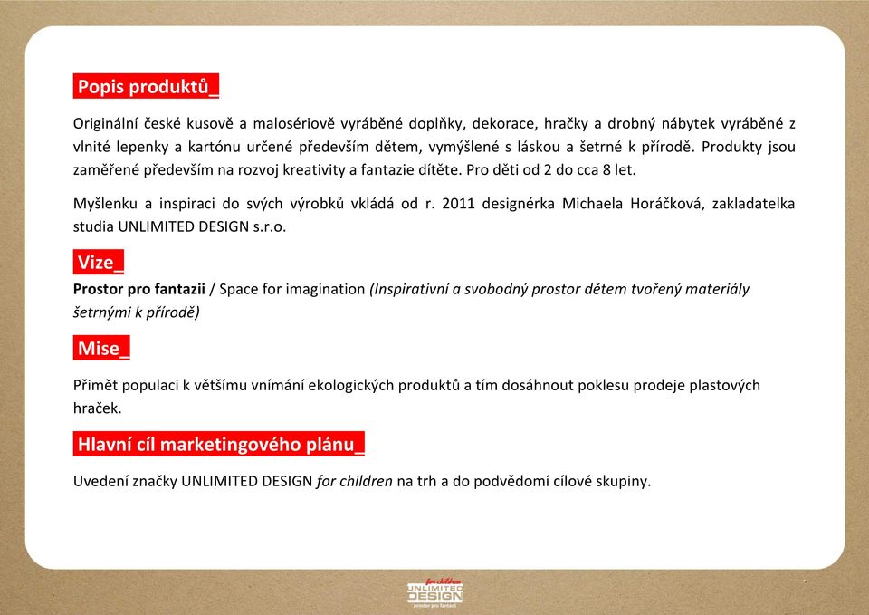 2011 designérka Michaela Hor