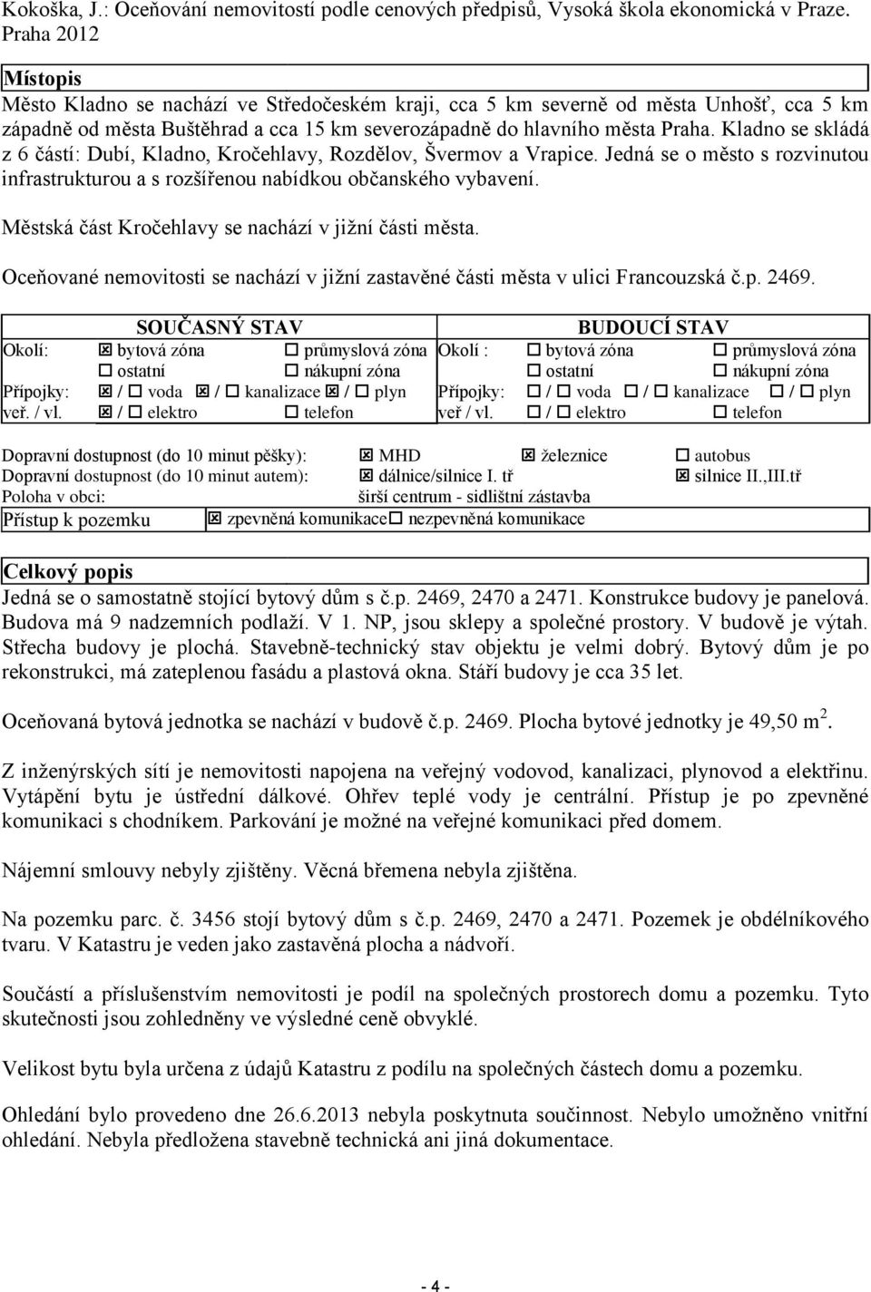 Kladno se skládá z 6 částí: Dubí, Kladno, Kročehlavy, Rozdělov, Švermov a Vrapice. Jedná se o město s rozvinutou infrastrukturou a s rozšířenou nabídkou občanského vybavení.