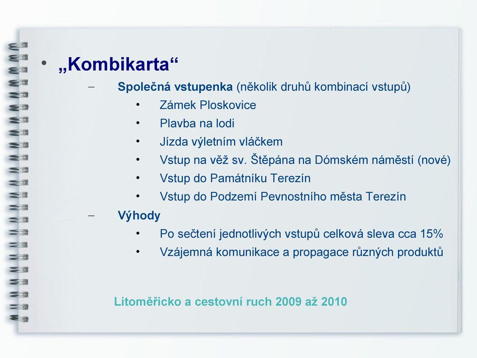 Štěpána na Dómském náměstí (nové) Vstup do Památníku Terezín Vstup do Podzemí