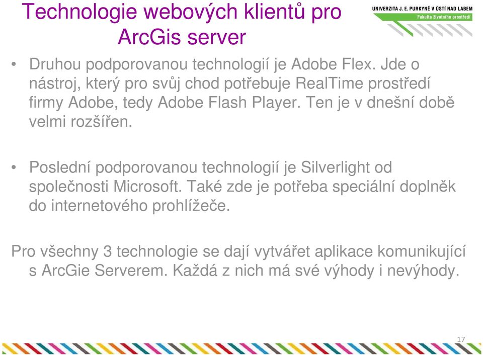 Ten je v dnešní době velmi rozšířen. Poslední podporovanou technologií je Silverlight od společnosti Microsoft.