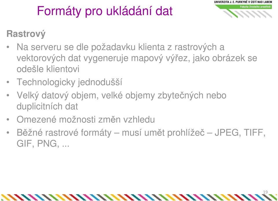 jednodušší Velký datový objem, velké objemy zbytečných nebo duplicitních dat Omezené