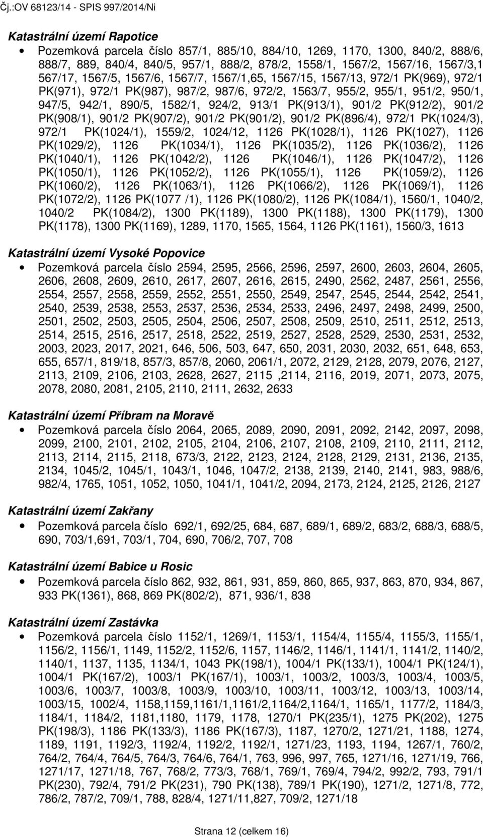 PK(913/1), 901/2 PK(912/2), 901/2 PK(908/1), 901/2 PK(907/2), 901/2 PK(901/2), 901/2 PK(896/4), 972/1 PK(1024/3), 972/1 PK(1024/1), 1559/2, 1024/12, 1126 PK(1028/1), 1126 PK(1027), 1126 PK(1029/2),