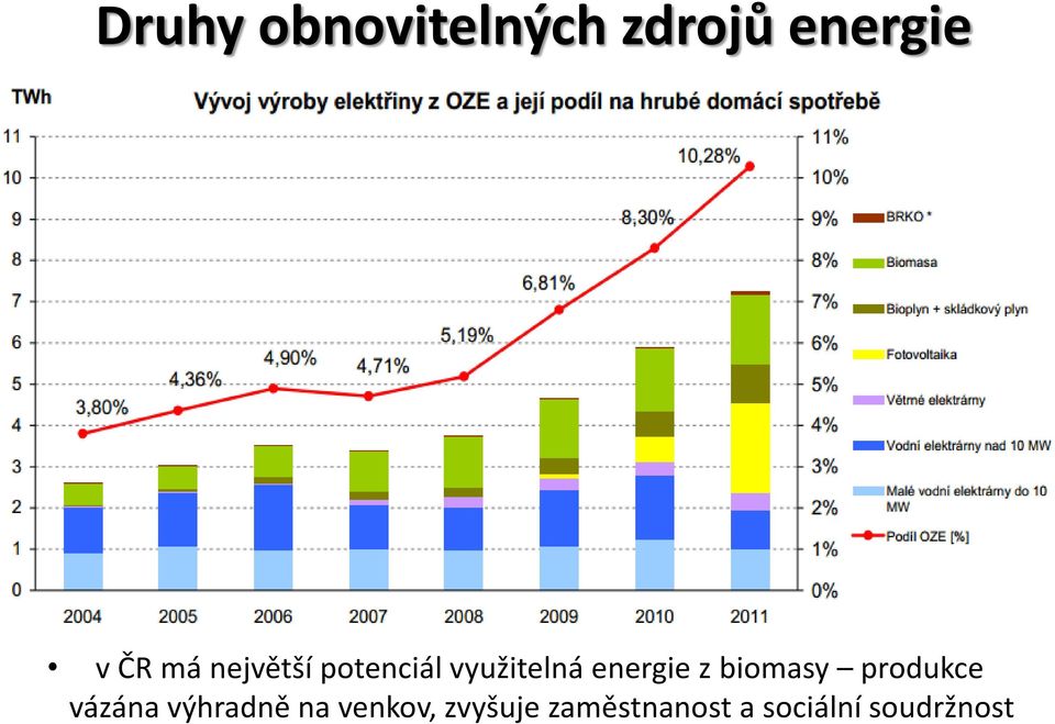 biomasy produkce vázána výhradně na