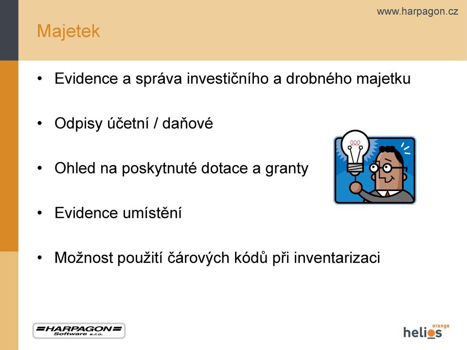 na poskytnuté dotace a granty Evidence