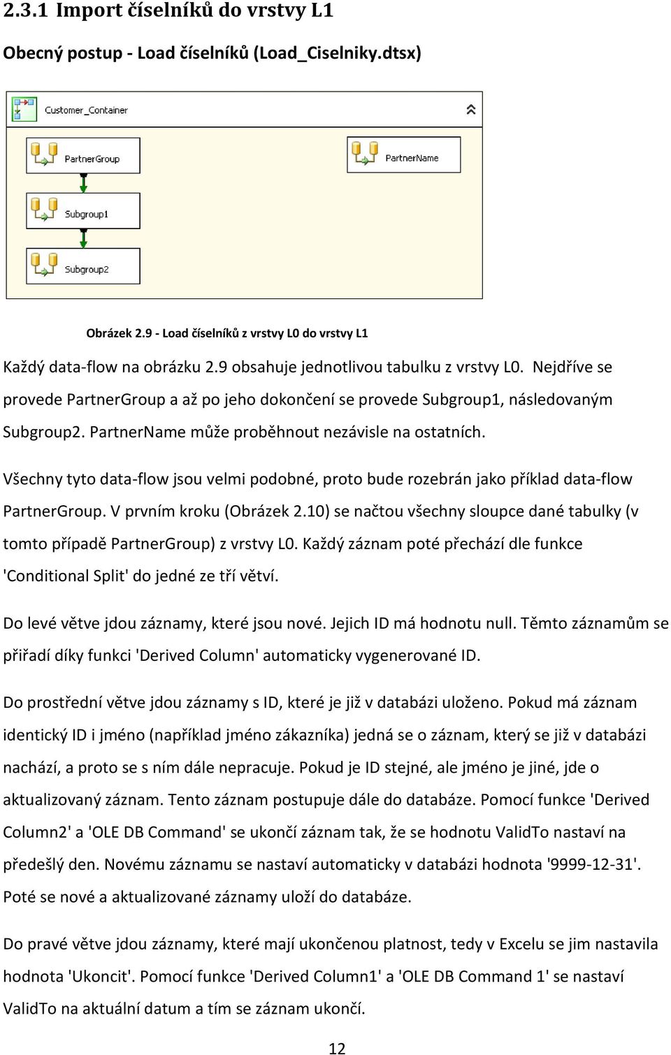 Všechny tyto data-flow jsou velmi podobné, proto bude rozebrán jako příklad data-flow PartnerGroup. V prvním kroku (Obrázek 2.