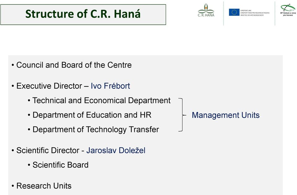 Technical and Economical Department Department of Education and HR