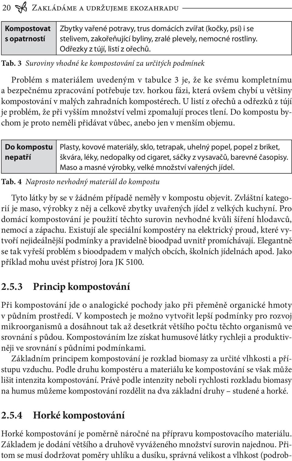 horkou fázi, která ovšem chybí u většiny kompostování v malých zahradních kompostérech. U listí z ořechů a odřezků z tújí je problém, že při vyšším množství velmi zpomalují proces tlení.
