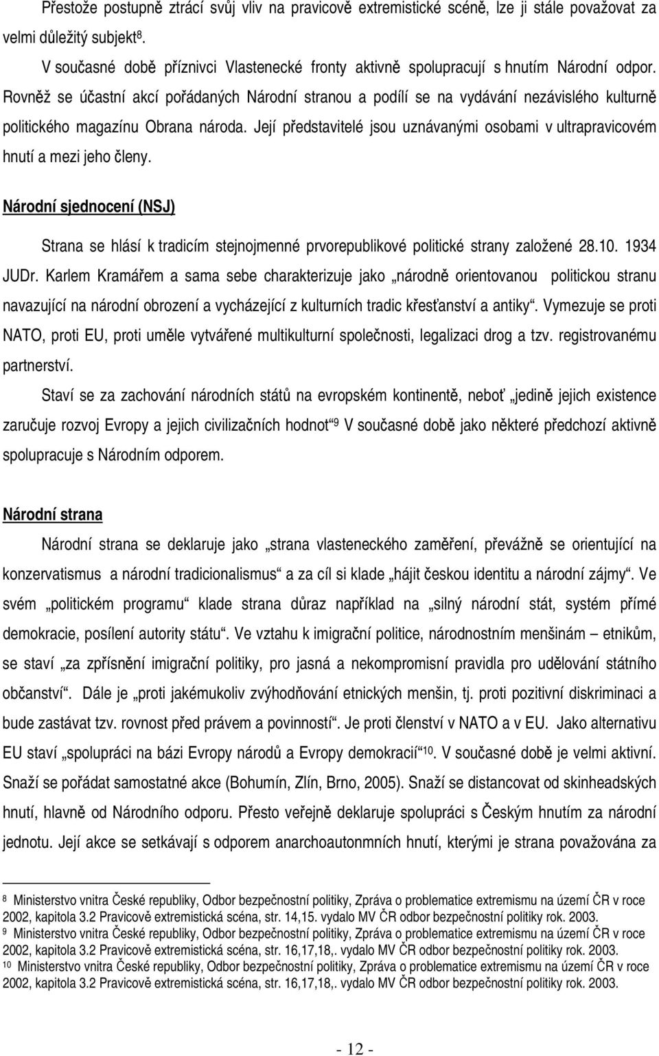 Rovněž se účastní akcí pořádaných Národní stranou a podílí se na vydávání nezávislého kulturně politického magazínu Obrana národa.