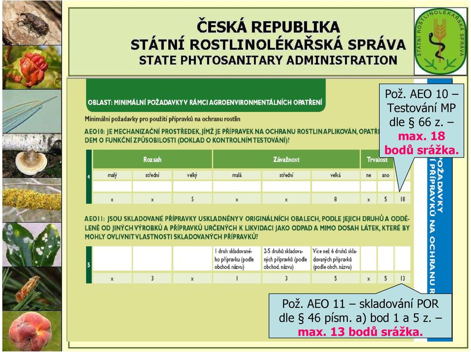 AEO 11 skladování POR dle 46