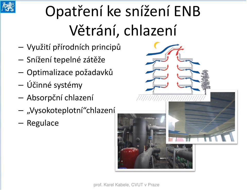 tepelné zátěže Optimalizace požadavků žd Účinné