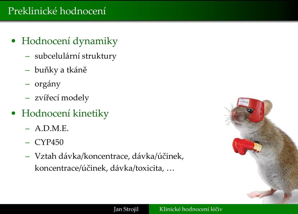 modely Hodnocení kinetiky A.D.M.E.