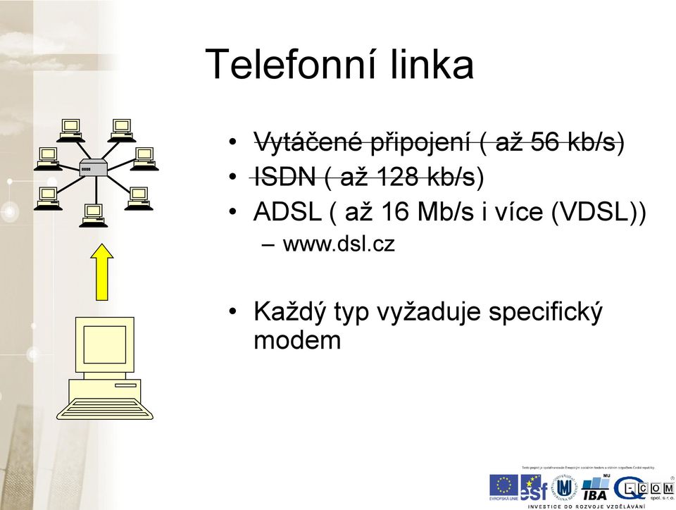 ( až 16 Mb/s i více (VDSL)) www.dsl.