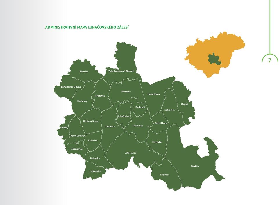 Slopné Luhačovice Kelníky Hřivínův Újezd Ludkovice Pozlovice Dolní Lhota Velký