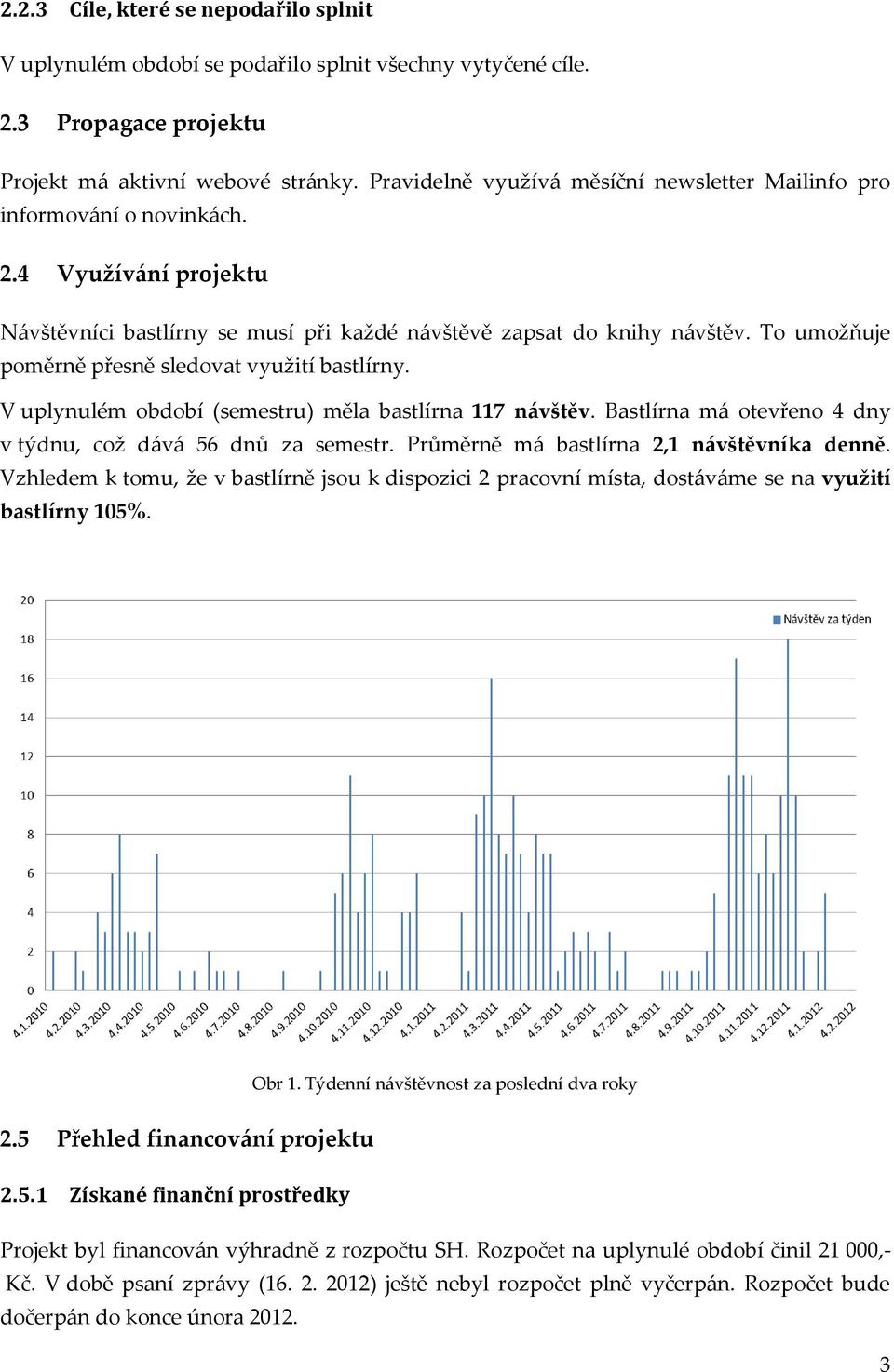 To umožňuje poměrně přesně sledovat využití bastlírny. V uplynulém období (semestru) měla bastlírna 117 návštěv. Bastlírna má otevřeno 4 dny v týdnu, což dává 56 dnů za semestr.