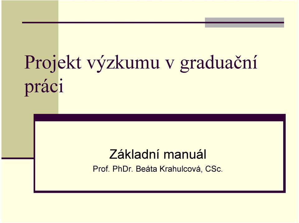 Základní manuál Prof.