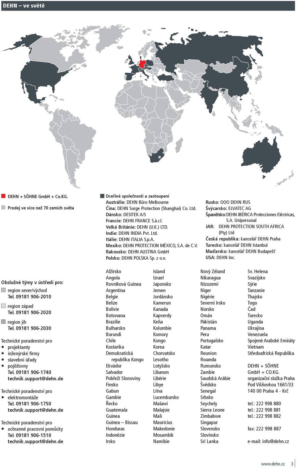 z o.o. Rusko: OOO DEHN RUS Švýcarsko: ELVAT