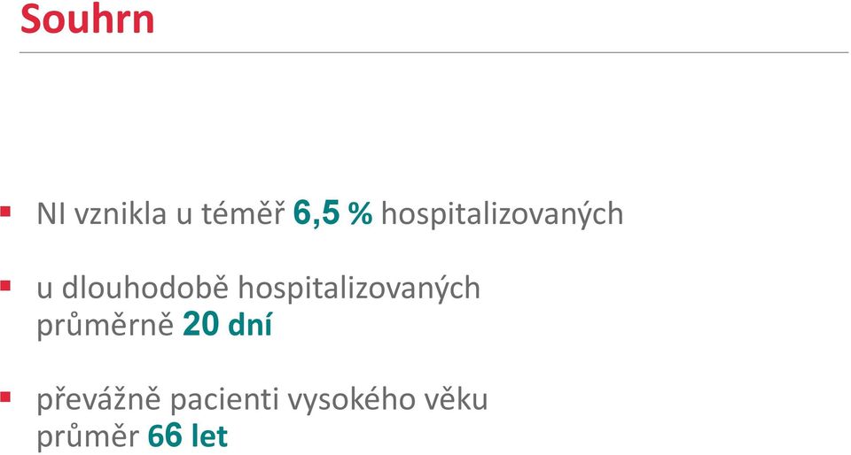 hospitalizovaných průměrně 20 dní