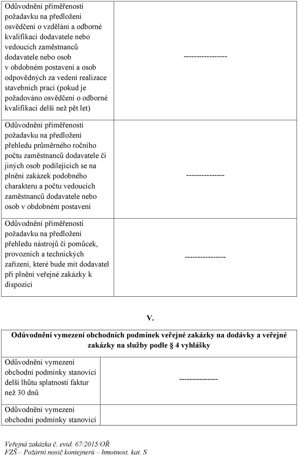 podobného charakteru a počtu vedoucích zaměstnanců dodavatele nebo osob v obdobném postavení přehledu nástrojů či pomůcek, provozních a technických zařízení, které bude mít