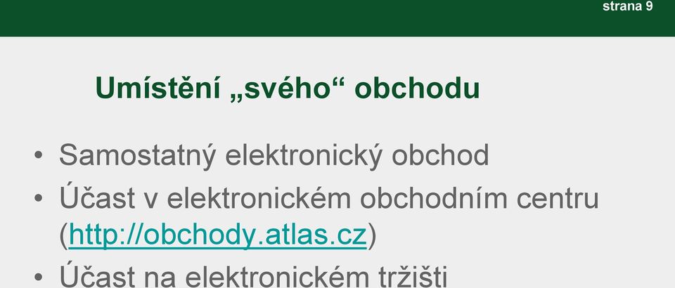 elektronickém obchodním centru