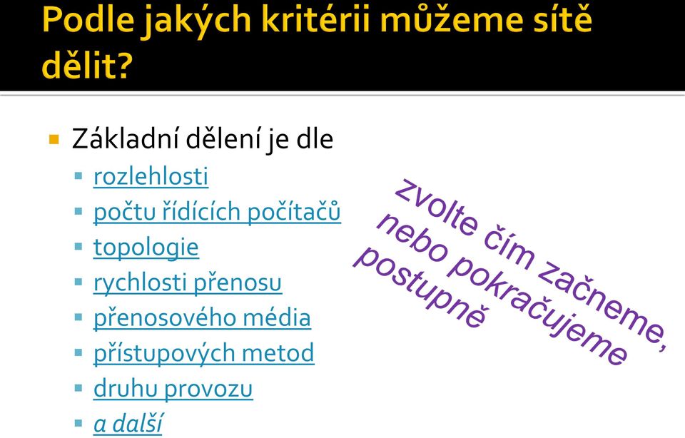 rychlosti přenosu přenosového média