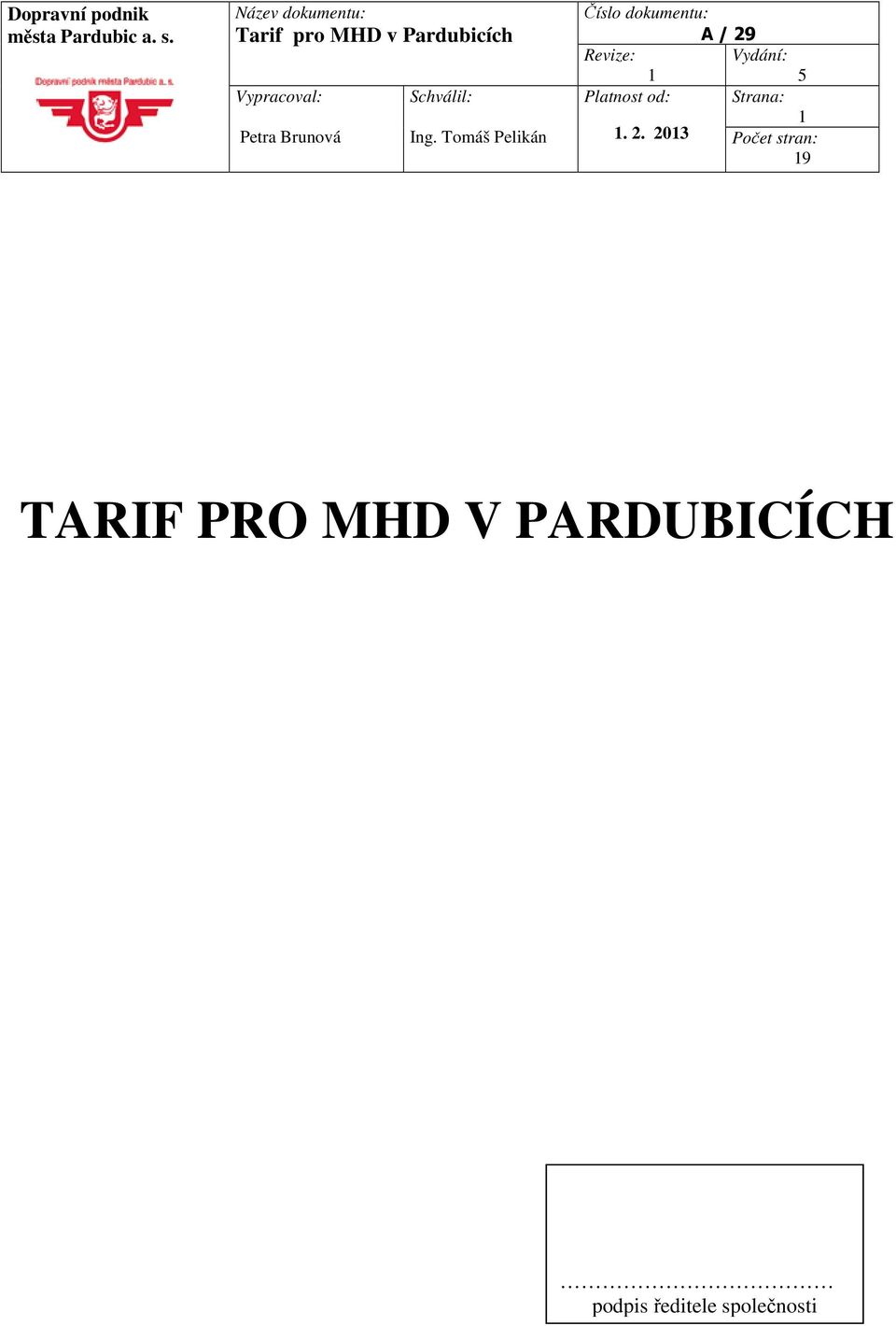 MHD V PARDUBICÍCH