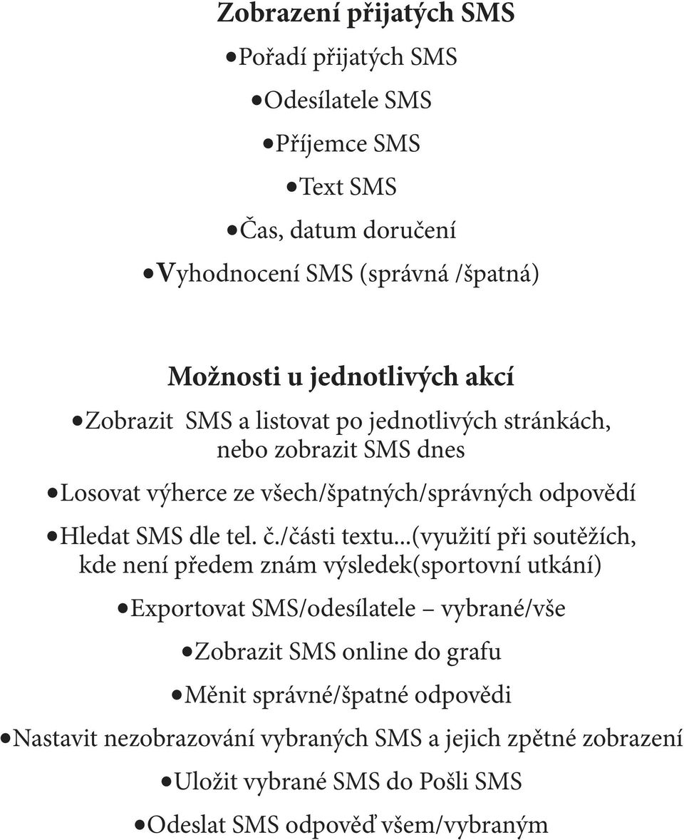 dle tel. č./části textu.
