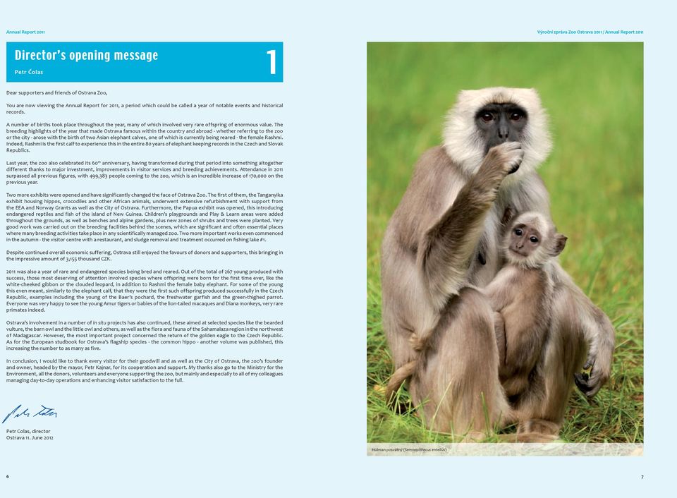 The breeding highlights of the year that made Ostrava famous within the country and abroad - whether referring to the zoo or the city - arose with the birth of two Asian elephant calves, one of which