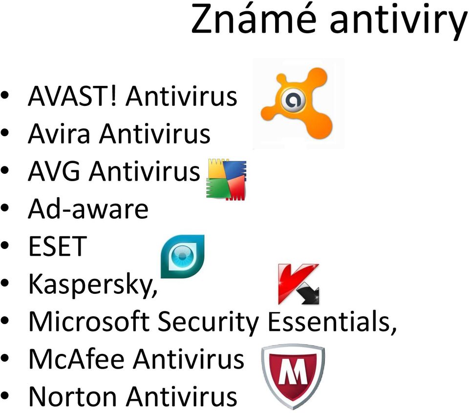 Antivirus Ad-aware ESET Kaspersky,