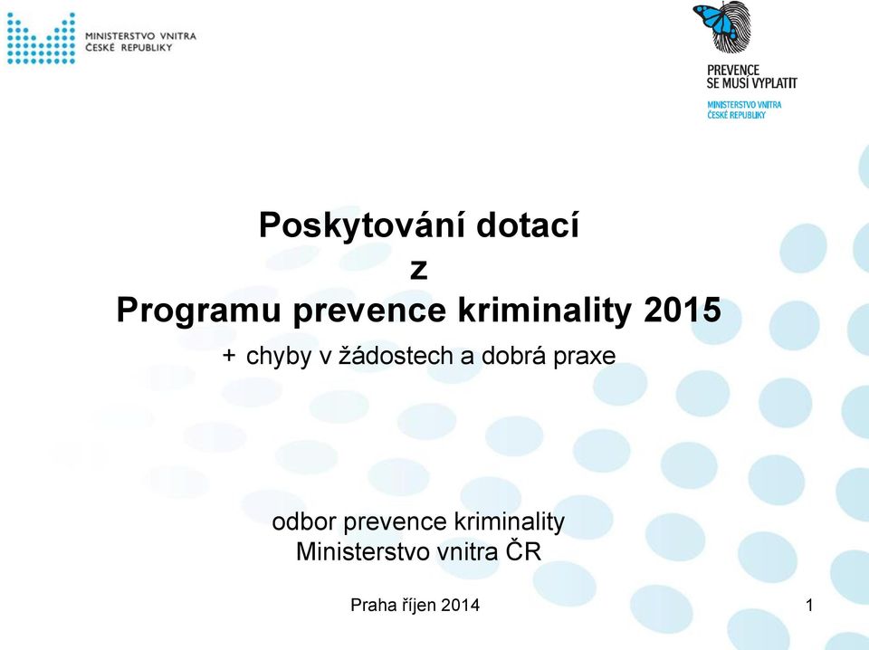 dobrá praxe odbor prevence kriminality