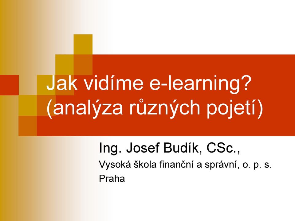 Josef Budík, CSc.