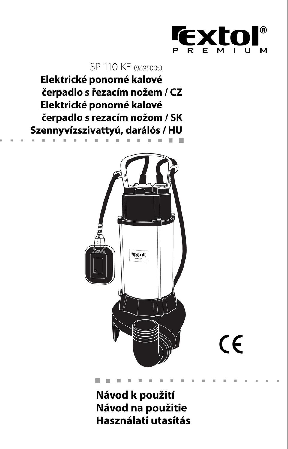 čerpadlo s rezacím nožom / Szennyvízszivattyú,