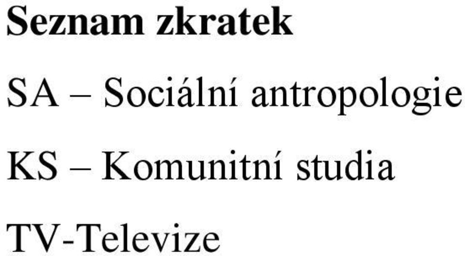 antropologie KS