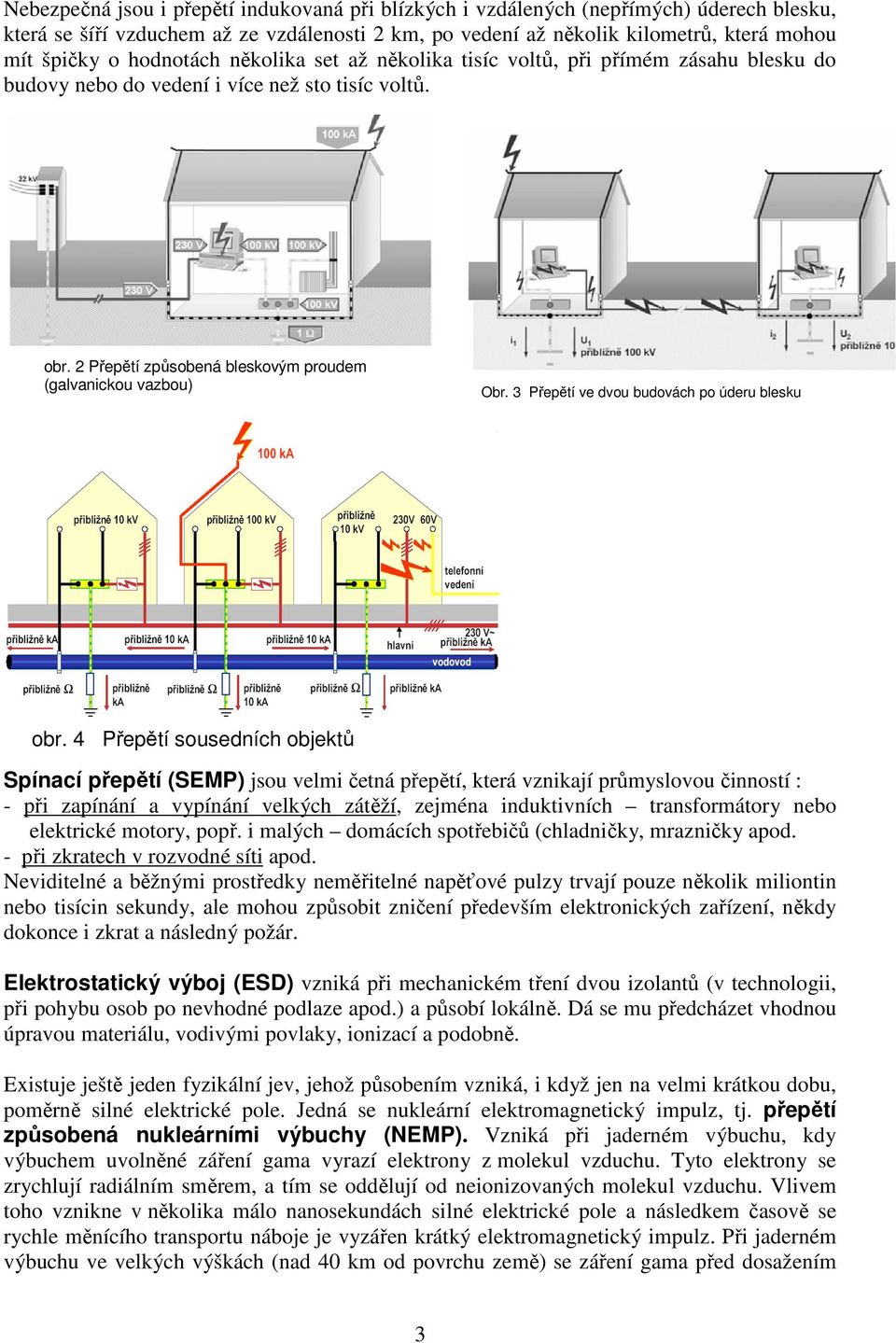 3 Přepětí ve dvou budovách po úderu blesku obr.