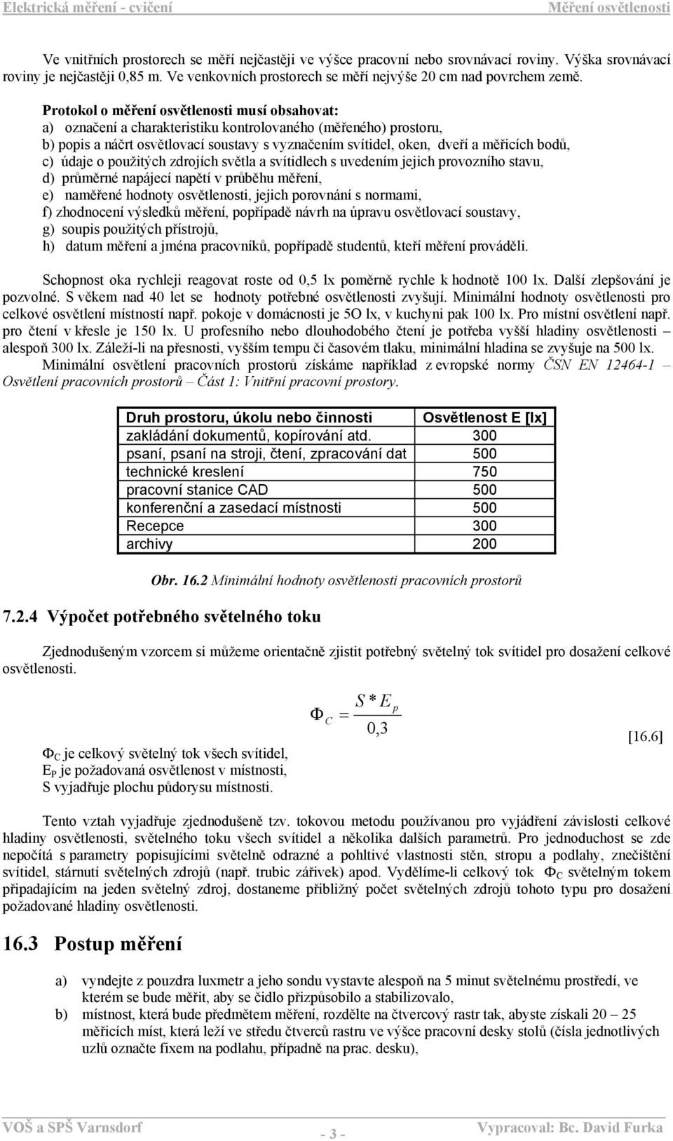 16 Měření osvětlení Φ A - PDF Stažení zdarma