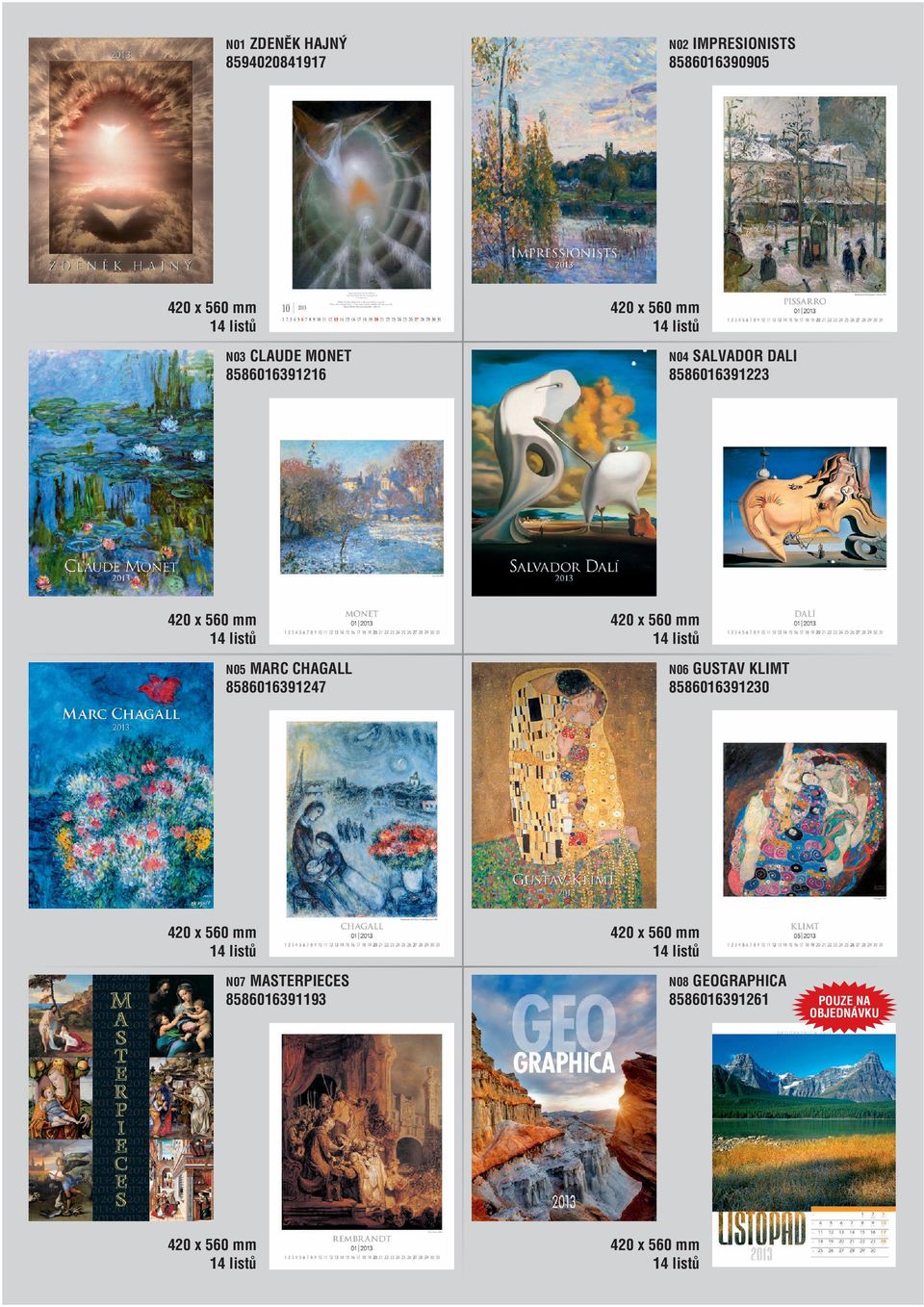 8586016391216 N05 MARC CHAGALL 8586016391247 N07 MASTERPIECES