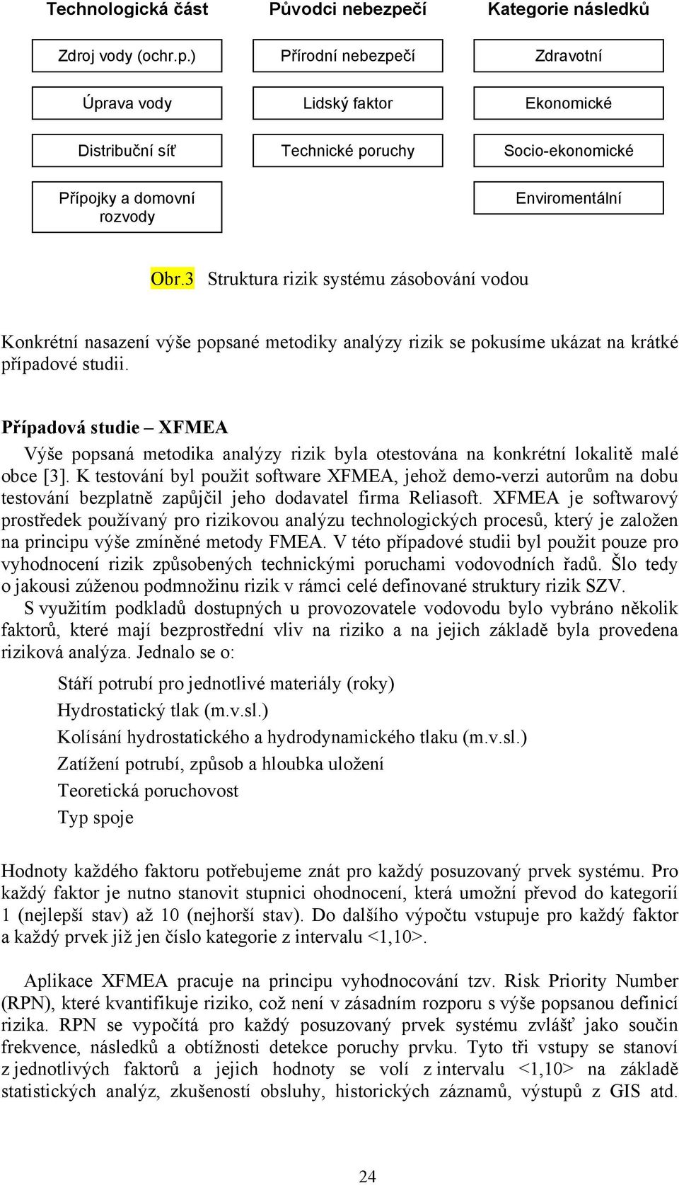 Případová studie XFMEA Výše popsaná metodika analýzy rizik byla otestována na konkrétní lokalitě malé obce [3].