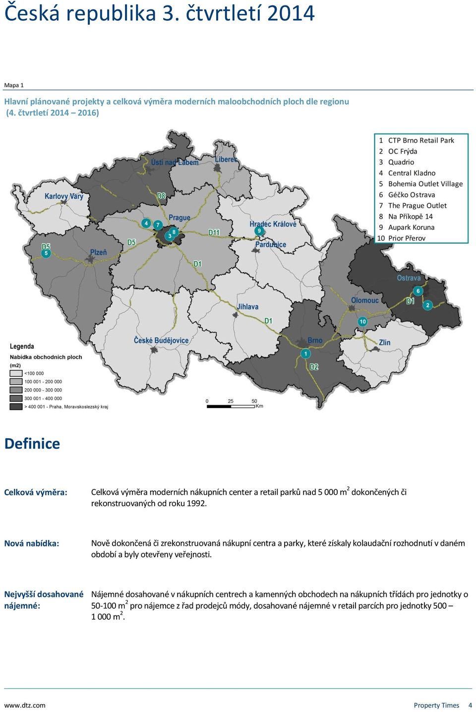 Nová nabídka: Nově dokončená či zrekonstruovaná nákupní centra a parky, které získaly kolaudační rozhodnutí v daném období a byly otevřeny veřejnosti.