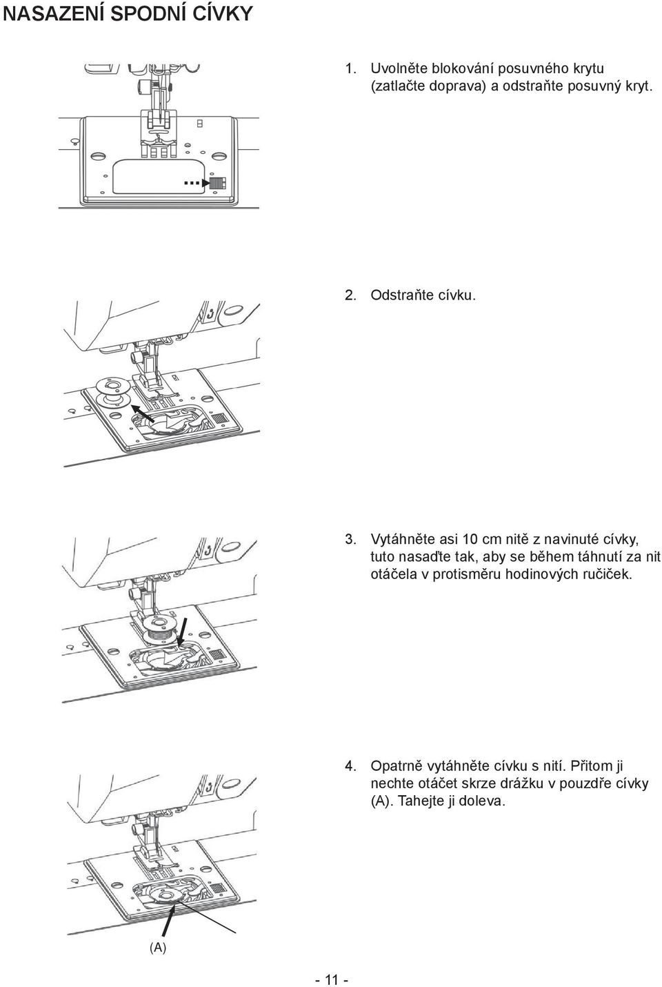 Odstraňte cívku. 3.