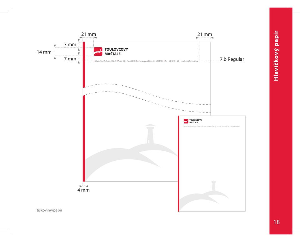 cz 14 mm 7 mm 7 mm 21 mm cz 21 mm 7 b Regular Hlavičkový papír 4 mm tiskoviny/papir 18